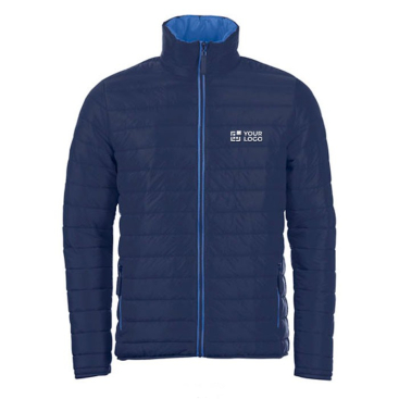 Gewatteerde jas met bedrijfslogo, 180 g/m2 in de kleur donkerblauw
