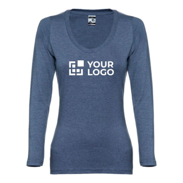 Reclame shirts met lange mouwen voor vrouwen weergave met jouw bedrukking