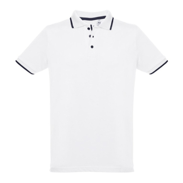 Katoenen poloshirts met logo, 210 g/m2 in de kleur wit