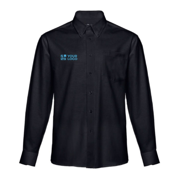 Reclame overhemd met logo, 130 g/m2 in de kleur zwart