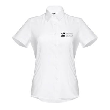 Bedrukte bedrijfskleding voor vrouwen, 130 g/m2 in de kleur wit