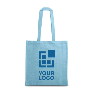Gerecycled katoenen tas met logo, 140 g/m2 weergave met jouw bedrukking