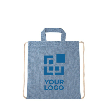 Reclame rugzakjes van gerecycled katoen, 140 g/m2