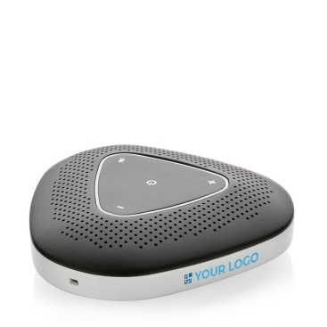 Conferentie speaker met logo
