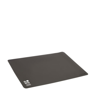 Muismat met logo voor op bureau kleur donkergrijs tweede weergave voorkant