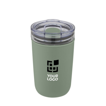 Glazen thermosbeker bedrukken kleur petrol blauw