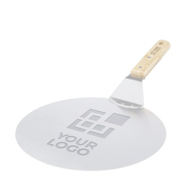 Metalen pizzaschep als merchandising