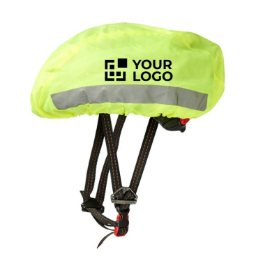 Reflecterende fietshelmhoes met opdruk weergave met jouw bedrukking