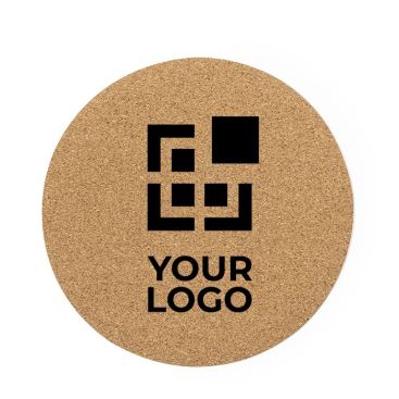 Kurken muismat met logo kleur naturel