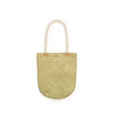 Stijlvolle rieten tas met logo