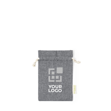 Kleine gerecycled katoenen tas met logo