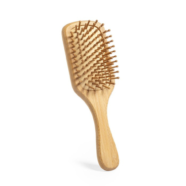 Gepersonaliseerde haarborstel van bamboe kleur naturel eerste weergave