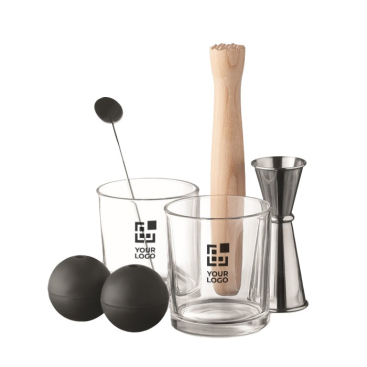 Gepersonaliseerde cocktailset voor bedrijfspromotie