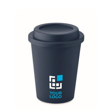 Dubbelwandige plastic bekers met logo