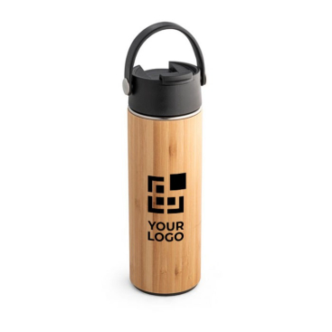 Bamboe en stalen thermische fles