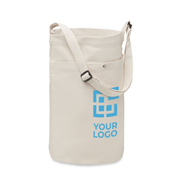 Canvas schoudertas bedrukken met verstelbare riem 270 g/m2 Pocket