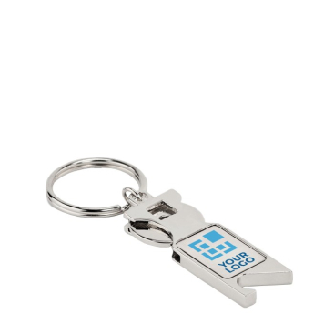Sleutelhanger voor winkelwagentje met flesopener