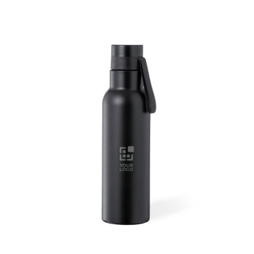 Stalen thermosfles met metallic esthetiek