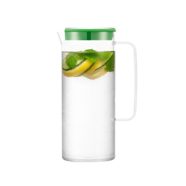 Grote pot van kunststof met deksel kleur groen