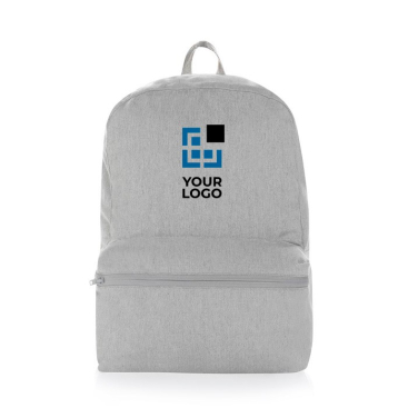 Rugzak met logo van ongeverfd gerecycled canvas, 285 g/m2