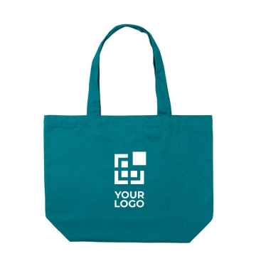 Gerecyclede canvas boodschappentas met logo, 240 g/m2