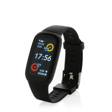 Bedrukte stappentellers met hartslagmeter weergave met jouw bedrukking