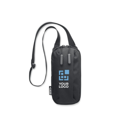 Smartphone-schoudertas van RPET-polyester met verstelbare riem