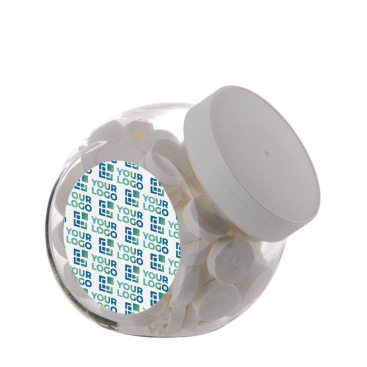 Middelgrote pot gevuld met ronde Wilhelmina Mints 900ml