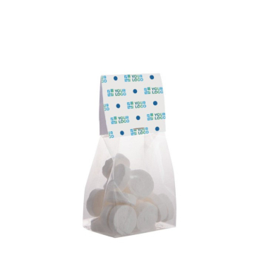 Zakje Wilhelmina Mints met personaliseerbare header 100g kleur doorzichtig hoofdweergave