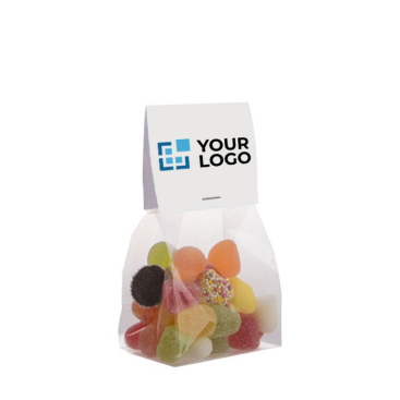 Zak jellybeansmix met aanpasbare header 100g kleur doorzichtig hoofdweergave
