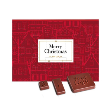 Adventskalender met A4 chocoladevierkantjes