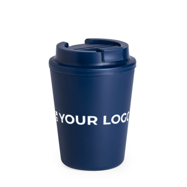 Dubbelwandige, gerecyclede plastic afhaalbeker van 300 ml