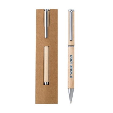 Wengéhouten pen en blauwe inkt Dokumental®