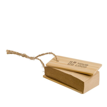 Mini notitieboekje van kraftpapier met bamboe, 80 vellen
