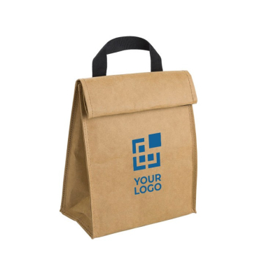 Isotherme tas van kraftpapier met handvat en klittenband