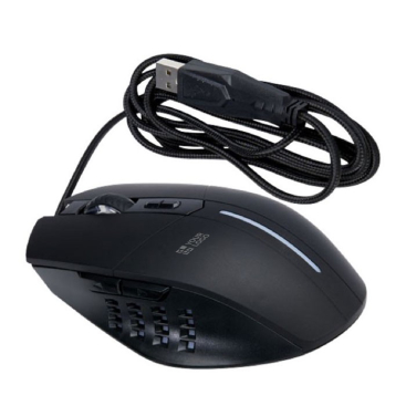 Gamingmuis met ergonomisch ontwerp en verlicht logo