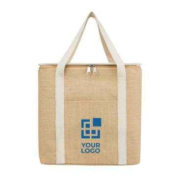 Grote jute geïsoleerde tas met voorvak 300 g/m²