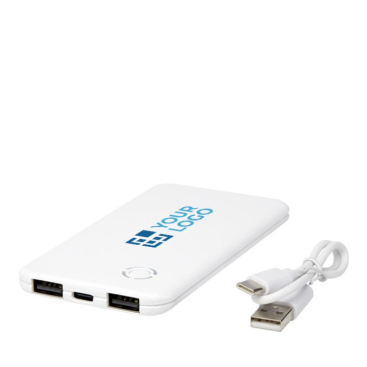 Lichte en dunne powerbank met twee uitgangen 4.000 mAh