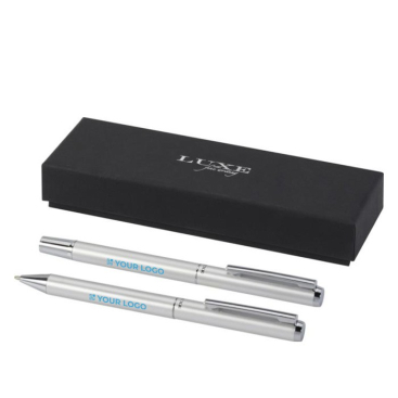 Aluminium balpen en rollerball met chromen accessoires