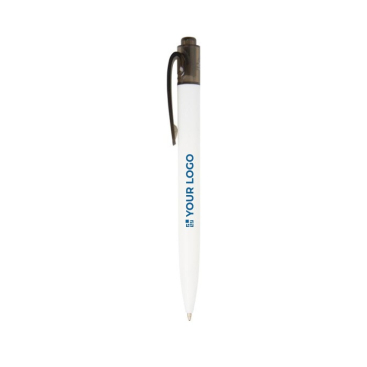 Tweekleurige gerecyclede plastic pen met zwarte inkt