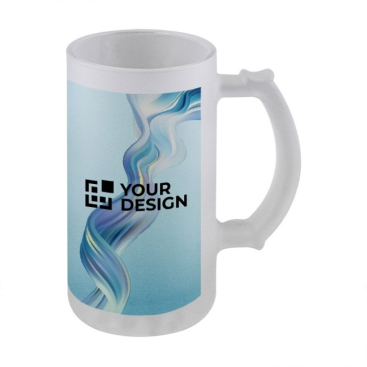 Bierpul bedrukken met een bevroren look afwerking 500ml