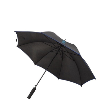 Zwarte pongeeparaplu met gekleurde details Ø105