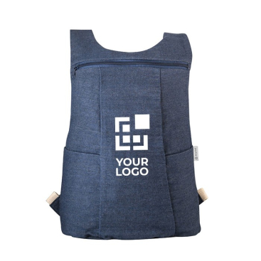 Denim rugzak met voorzakken en riemen 300 g/m2