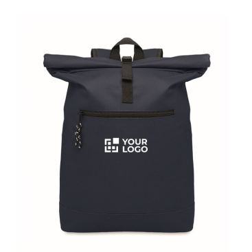 Polyester rugzak met rolsluiting voor 15'' laptop