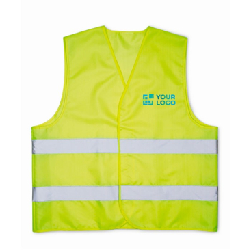 Polyestervest met goed zichtbare reflecterende strepen