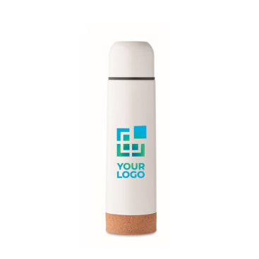 RVS thermoskan met dubbele wand en kurkbodem 500ml