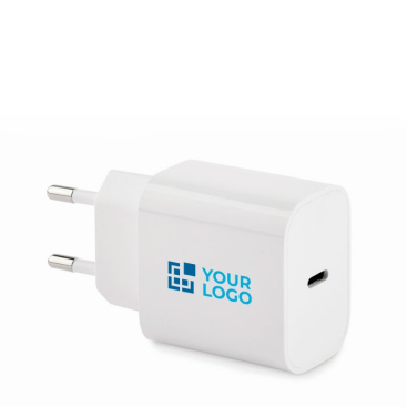 Snellader en 2-polige EU-wandadapter met type C aansluiting