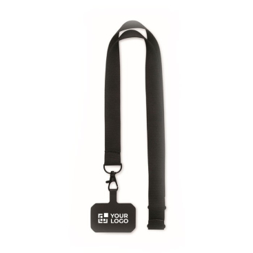 Polyester lanyard met veiligheidsgesp voor telefoon