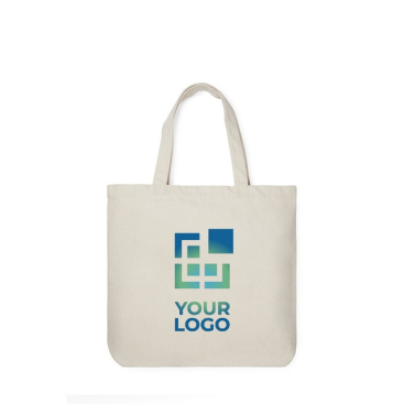 Tas van gerecycled canvas met lange handvatten, 400 g/m2