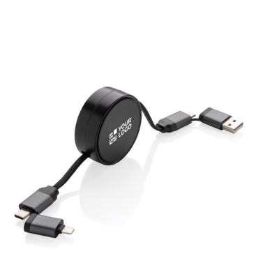 6 in 1 gerecyclede aluminium kabel, tot 100 cm met Car Play
